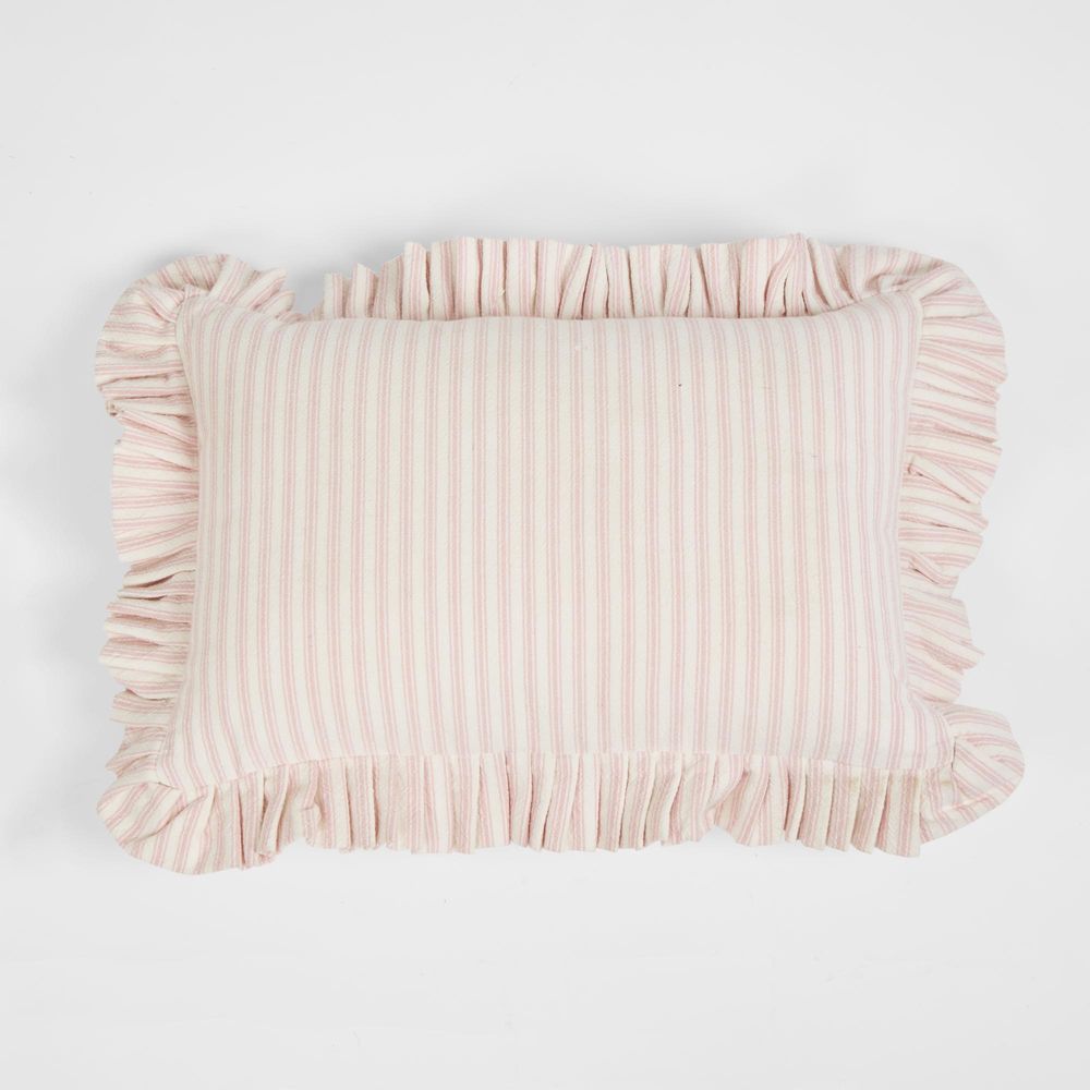 Tick Frill Cush 30x45 Pink