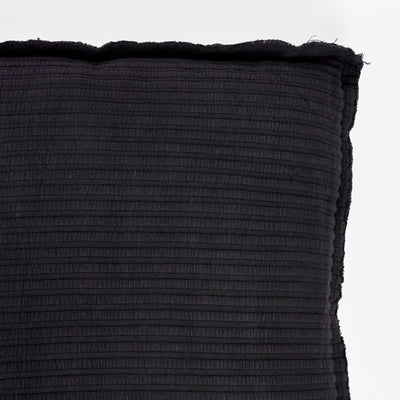 Ribbed Cushion Black