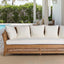 Cayman 3 Seat Rattan Sofa Cream Cushion