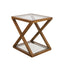 Zoey Cross American Oak Glass Side Table