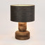 Circa Timber Table Lamp Small Black Shade