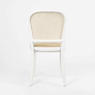 Nook Dining Chair White Frame Natural Seat