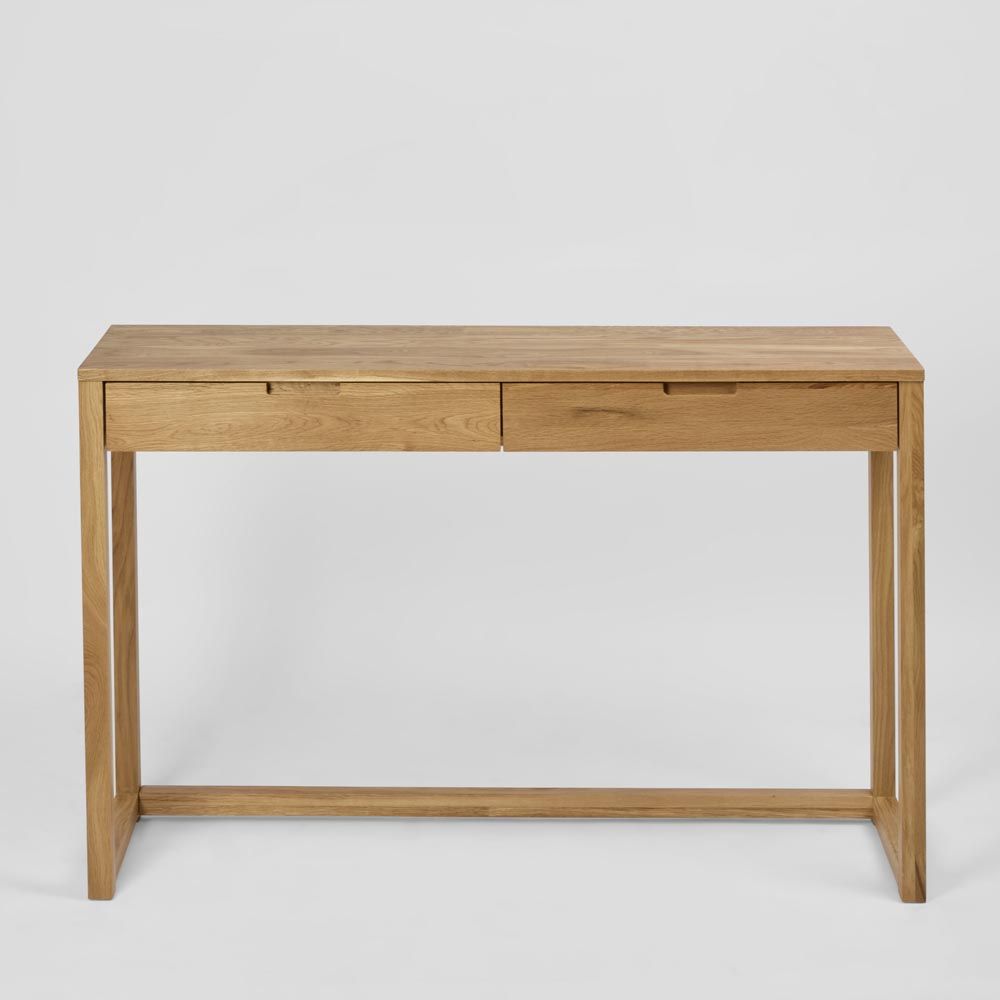 Oslo Oak Console 2 Drawers Lacquered Finish