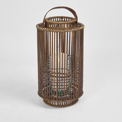 Kyra Rattan Lantern Large Antique Brown