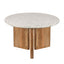 Bonnie Terrazzo Dining Table White/Natural Base