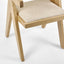 Lexi Scissor Leg Armchair Oak Frame Natural Fabric