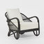 Alexis Armchair Black/White Fabric