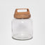 Glass Sorage Jar With Wood Lid SML