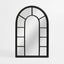 Chateau Arched Outdoor Wall Mirror Black