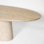 Corsica Oval Dining Table Ivory Travertine Look - Outdoor