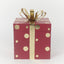 Antique Metal Polka Dot Present - Red & Gold