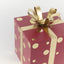 Antique Metal Polka Dot Present - Red & Gold