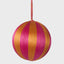Silk Stripe Bauble Medium Pink & Orange