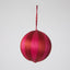 Silk Stripe Bauble Medium Fuchsia & Red