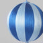 Silk Stripe Bauble Medium Dark Blue & Blue