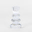 Lustre Glass Cut Candle Holder Clear