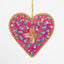 La Dolce Vita Fuchisa Heart Tree Decoration