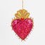 La Dolce Vita Fuchsia Sequin Heart Tree Decoration