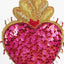 La Dolce Vita Fuchsia Sequin Heart Tree Decoration