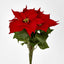 Christmas Red Velvet Poinsettia Bush by 5