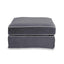 Noosa Hamptons Ottoman Grey W/White Piping