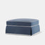 Noosa Hamptons Ottoman Navy W/White Piping