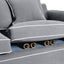 Noosa Hamptons 3 Seat Sofa Grey W/White Piping