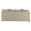 Noosa Hamptons 3 Seat Sofa Natural W/White Piping