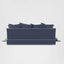 Noosa Hamptons 3 Seat Queen Sofa Bed Navy W/White Piping