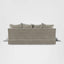 Noosa Hamptons 3 Seat Queen Sofa Bed Natural W/White Piping