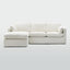 Clovelly 3 Seater Left Chaise Sofa Ivory