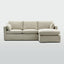 Clovelly 3 Seater Right Chaise Sofa Natural