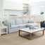 Clovelly 3 Seater Right Chaise Sofa Beach