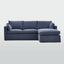 Clovelly 3 Seater Right Chaise Sofa Navy