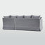 Noosa 3 Seater Right Chaise Sofa Grey