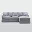 Noosa 3 Seater Right Chaise Sofa Grey