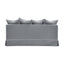 Noosa Hamptons 2.5 Seat Sofa Grey W/White Piping