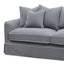 Noosa Hamptons 2.5 Seat Sofa Grey W/White Piping