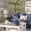 Noosa Hamptons 2.5 Seat Sofa Navy W/White Piping