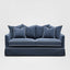 Noosa Hamptons 2.5 Seat Sofa Navy W/White Piping