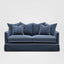 Noosa Hamptons 2.5 Seat Sofa Navy W/White Piping