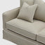 Noosa Hamptons 2 Seat Sofa Natural W/White Piping