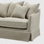 Noosa Hamptons 2 Seat Sofa Natural W/White Piping