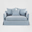 Noosa Hamptons 1.5 Seat Sofa Bed Beach W/White Piping