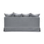 Noosa Hamptons 2.5 Seat Sofa Bed Grey W/White Piping