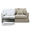 Noosa Hamptons 2 Seat Sofa Bed Noosa Navy W/White Piping
