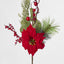 Christmas Poinsettia and berry BRANCH