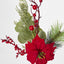 Christmas Poinsettia and berry BRANCH