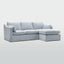 Clovelly 3 Seater Right Chaise Sofa Beach Covers Only