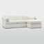 Clovelly 3 Seater Right Chaise Sofa Ivory Covers Only